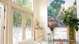 trainer dives deep into cheerleader's pussy