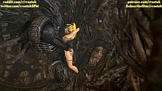 外星人HMV合集1，特色大奶口交怪物屁股性爱