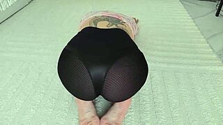 stepbrother helped her stretch not only her back but also her anus