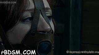 This slut enters subspace during hardcore bondage fucking