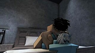 i'm havin rough roblox sex with hot demon, her big tits bouncin while i cumshot her assfuckin