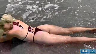 lolipop's wet pussy gets creampied after a good fucking. watch her ride that cock hard.