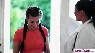 Petite 18+ neighbor craves a good licking session