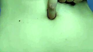 Belly button fetish with the gym trainer