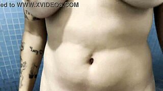 In the shower with beautiful naked cristal ortega