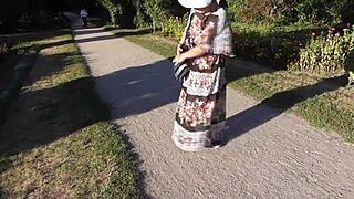 hey, check out this hairy mature flashing in the park?