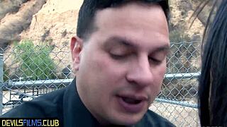 Seductive Teen 18+ Babe Rides Cock Outdoors Hard!