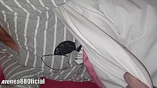 At night, does my stepsister let me play with her pussy?