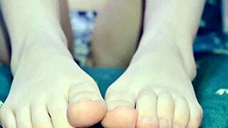 You sneak into your stepsister's room at night for feet joi and toe play