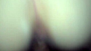 Horny wife bent over for doggystyle on the sofa.