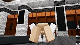 Slutty Roblox Bunny Girl Sneaks Into Boys Locker Room And Gets Fucked Hard!