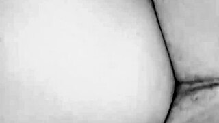 the colombian amateur gets her big ass fucked by a monster cock in black and white