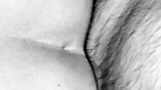 the colombian amateur gets her big ass fucked by a monster cock in black and white