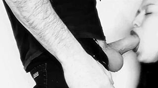 Amateur Horny Babe Deep Throats Cock and Swallows Cum in Close Up Fetish Scene