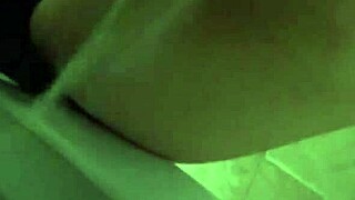 Wife flashes big tits in outdoor toilet before bold fucking with monster cock