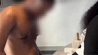 Ebony Maid Caught Riding Boss's Cock 😏