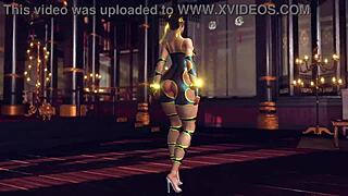 uh, busty chun li poses solo in slutty bodysuit at temple!