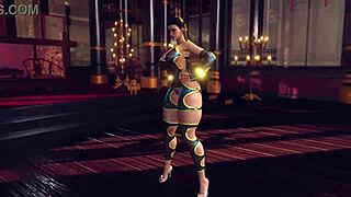 uh, busty chun li poses solo in slutty bodysuit at temple!