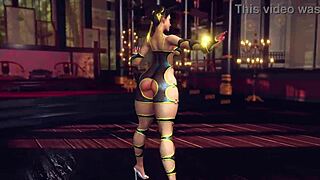uh, busty chun li poses solo in slutty bodysuit at temple!