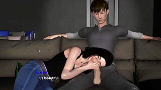 milf gives blowjob while bound in lust gameplay, huge boobs bouncing, wanna see?