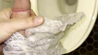 roommate left her thongs in bathroom for me to masturbate then i fucked her hard