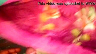 Aunty Gives Handjob To Boyfriend's Cock Outdoors