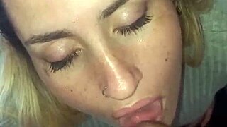 latina slut gives morning blowjob to black lover's cock