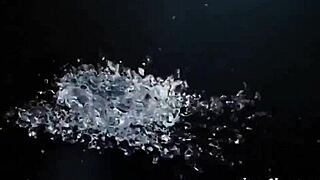 Innocent lesbian teen 18+ies get splashed with pee and squirt wet twats