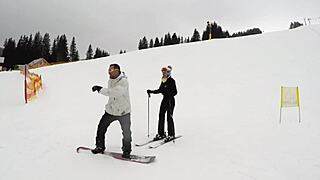 kitana lure's ski slut threesome