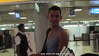 Intense Blowjob With Clothes Ripped In Front Of Mirror.