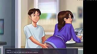 Stepmom gets creampied by stepson in Summertime Saga Ep 3