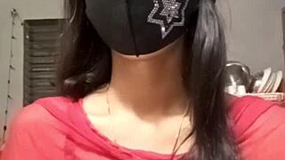 Indian girl in a live video performance.