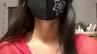 Indian girl in a live video performance.