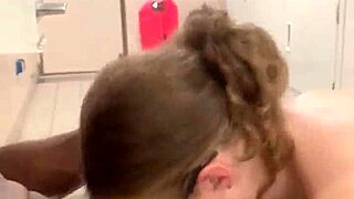 She takes a deepthroat with big black cock