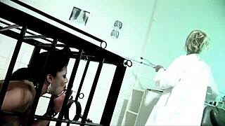 Big boobed alexis silver and michelle thorne in hot ffm bdsm threesome with licking and fingering