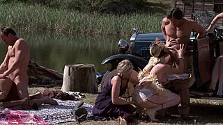 bobbi starr and girls in outdoor orgy, bent over for doggystyle