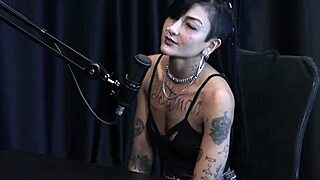 Teen 18+ Tattoo Babe Caroleta Roots Gives Hardcore Public Handjob on Sheer Red