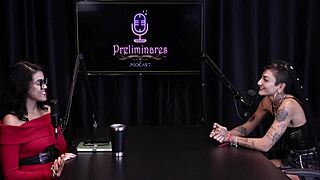 Teen 18+ Tattoo Babe Caroleta Roots Gives Hardcore Public Handjob on Sheer Red