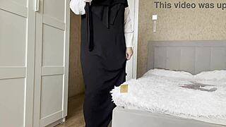 arab khalifa in stockings provides instructions to stepson.