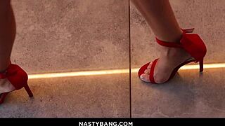 Bubble butt stella luxx takes it up the ass with gagging and cum in mouth