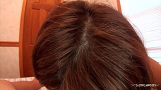 asian threesome from cute foreplay to cum in mouth