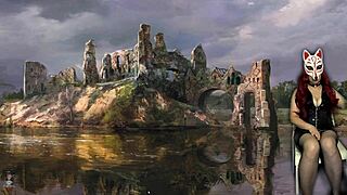 Kate 27 in cosplay costume with big tits teasing in public