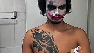 coringa in bat costume gives handjob