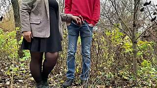 fat mother in law dominates with dirty outdoor piss play