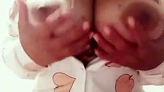 Intense goodnight kiss with big tits