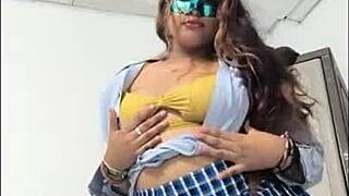 Horny Latina Student Waits For Boyfriend To Fuck Her