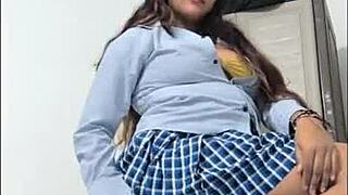 Horny Latina Student Waits For Boyfriend To Fuck Her