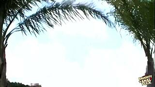 super sexy couple fucks hot by the pool, tits licked, pussy and ass pounded, cum in mouth climax