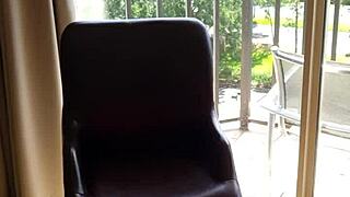 In Hotel Room, She Squirts Hard with Dildo Play