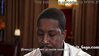 Petite dyke rides her bbc boss for his spunk.